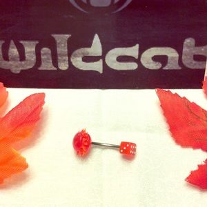 Wildcat Lucky Red Roller Belly Piercing